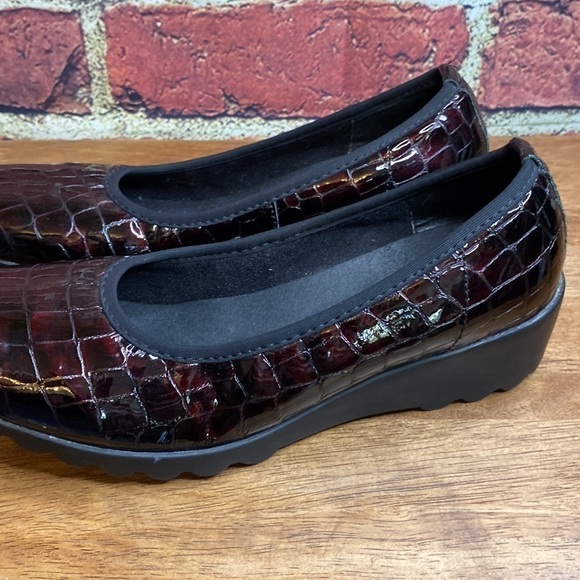 Josef Seibel AirPed Plus Patent Leather Croc Print Wedge Comfort 6-6.5 EU 37 - Picture 7 of 15